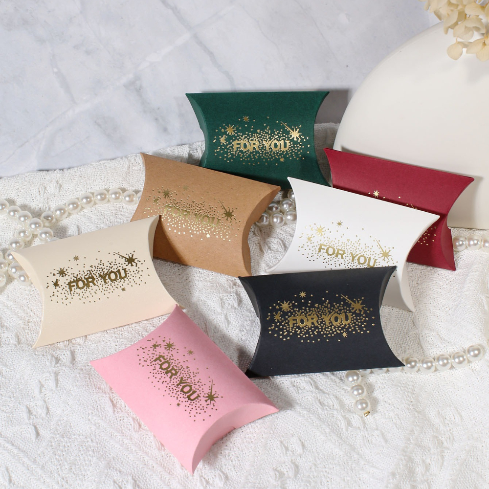 10pcs for You Pillow Gift Boxes with Golden Foil Star